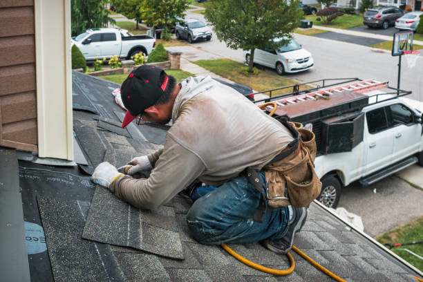 Professional Roofing technician working in Lewisville, ID